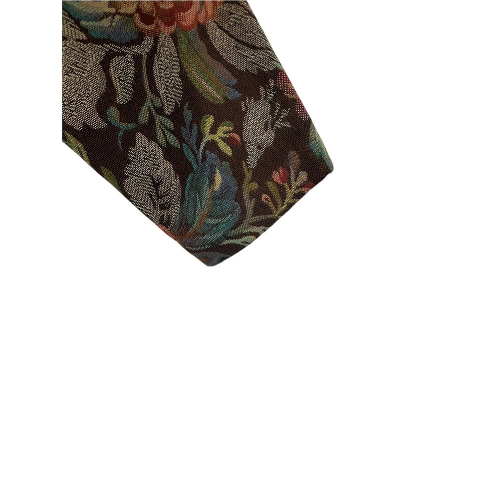 Coldwater Creek PM Tapestry Floral Jacket Blazer Cottagecore Artsy Boho Brown - Picture 6 of 9